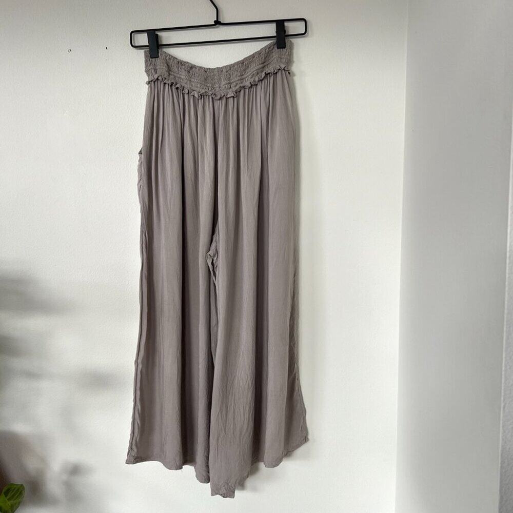 Aritzia Wilfred Nanterre Grey Wide Leg Cropped Pants - Picture 8 of 11